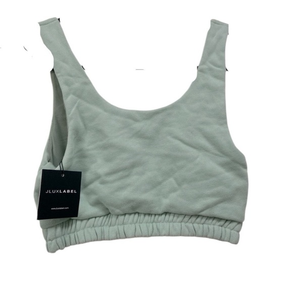 Jluxelabel green crop top jersey women’s size small - Picture 1 of 4